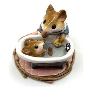 Wee Forest Folk Vintage Retired Figurine Miniature: Mom and Squeaky Clean w/box